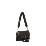 Borsa a tracolla "AGNESE" in pelle di vacchetta tinta in capo con borchie