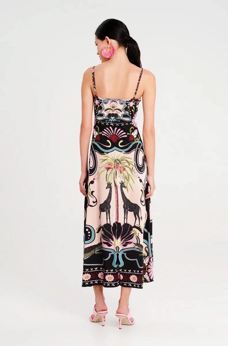 Abito midi con spalline