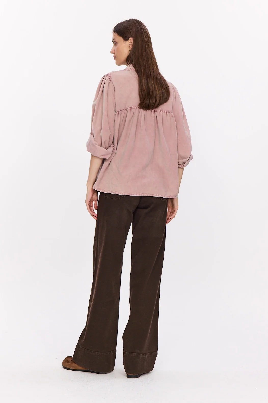 Blusa in velluto a coste