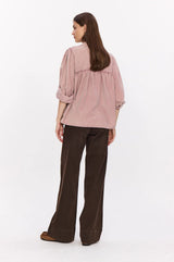 Blusa in velluto a coste