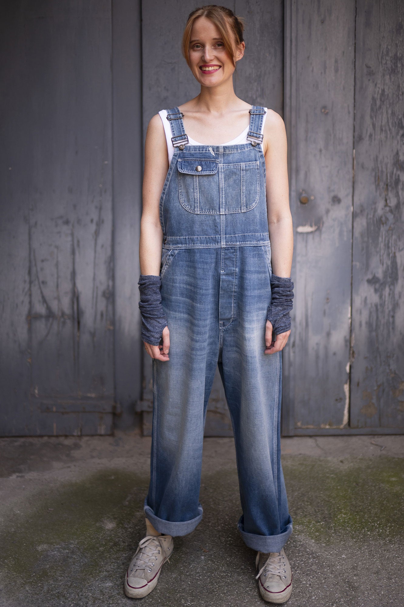Salopette oversize in denim Peppino Peppino