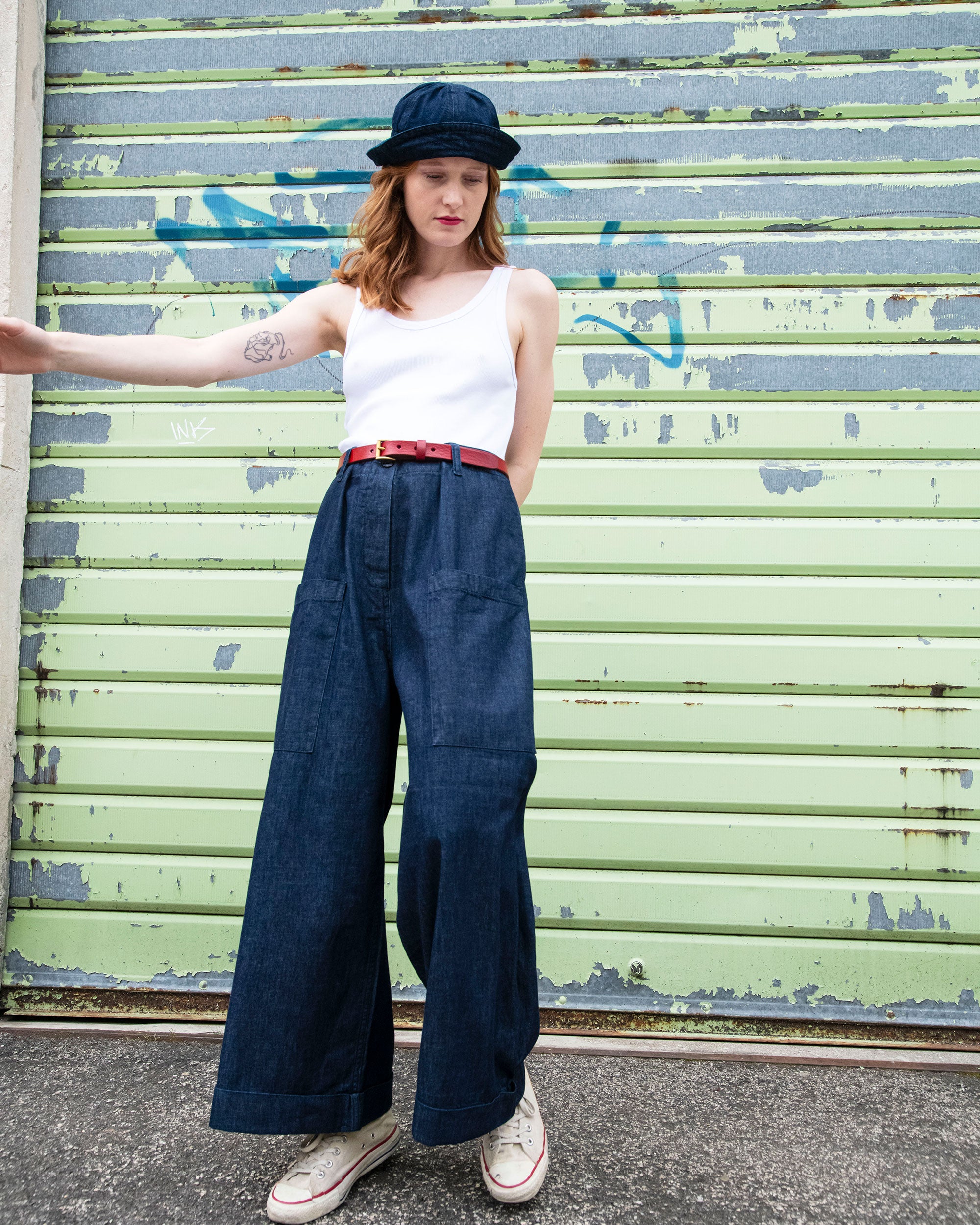 Jeans gamba larga