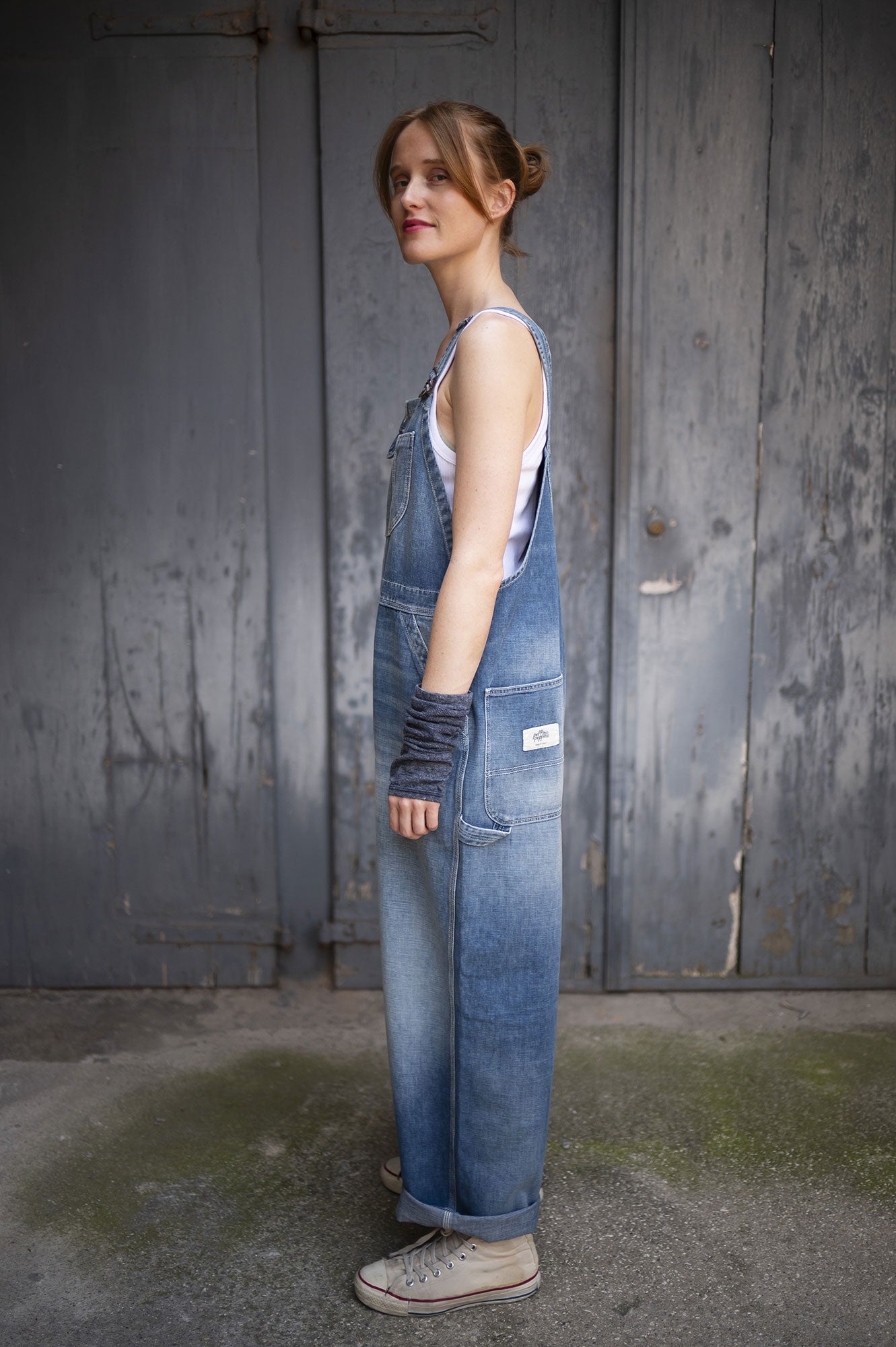 Salopette oversize in denim Peppino Peppino