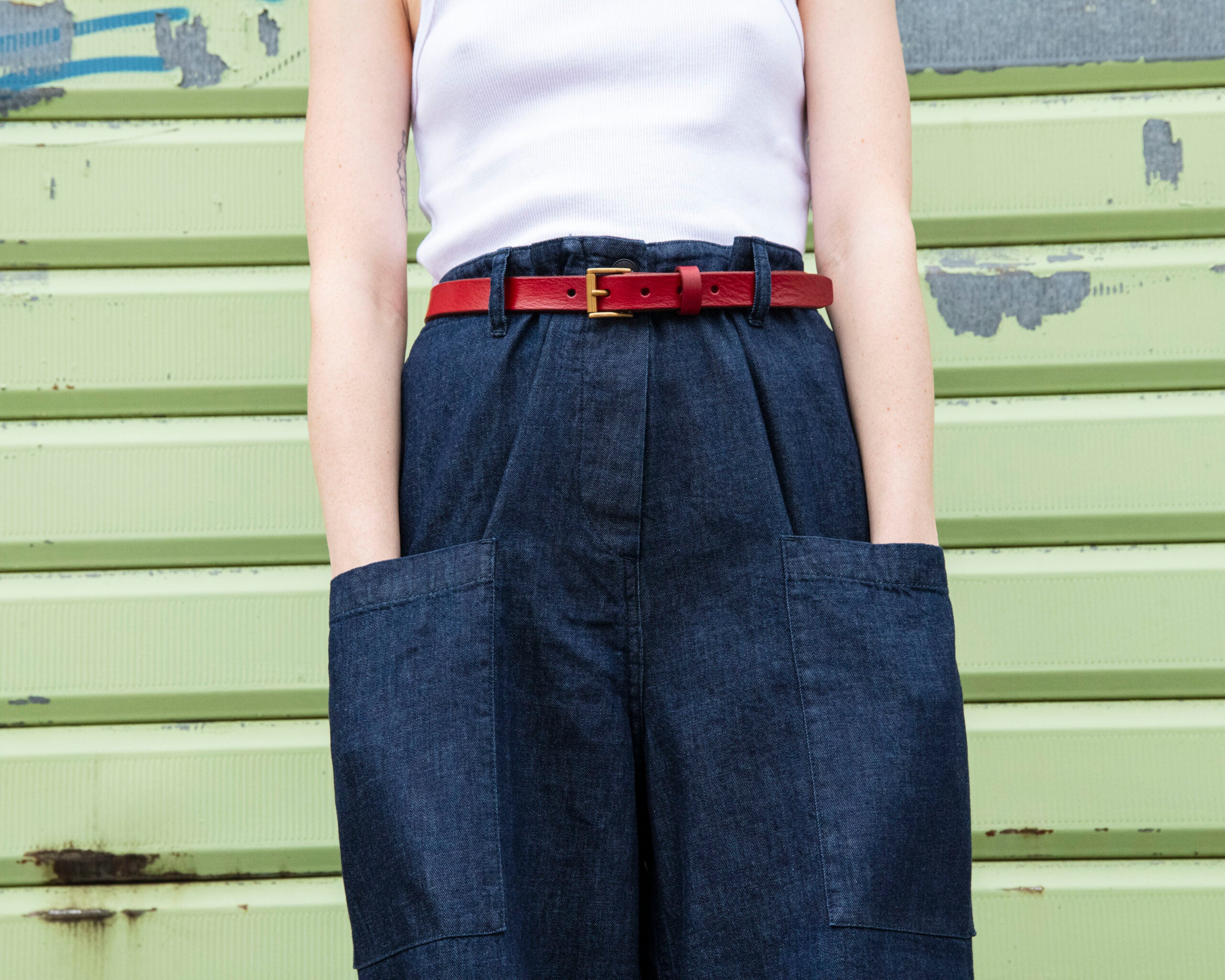 Jeans gamba larga