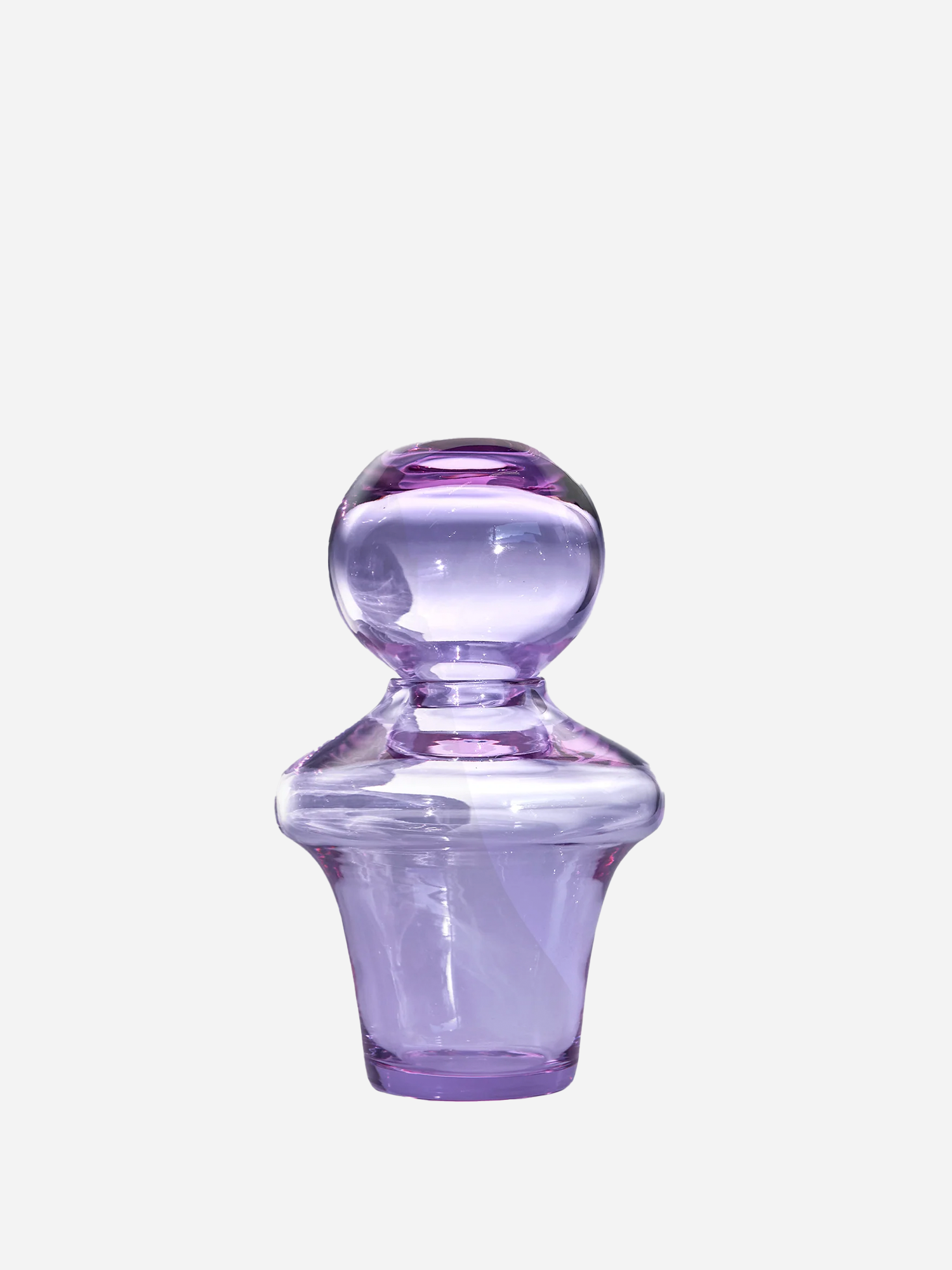 Vaso di cristallo viola chiaro