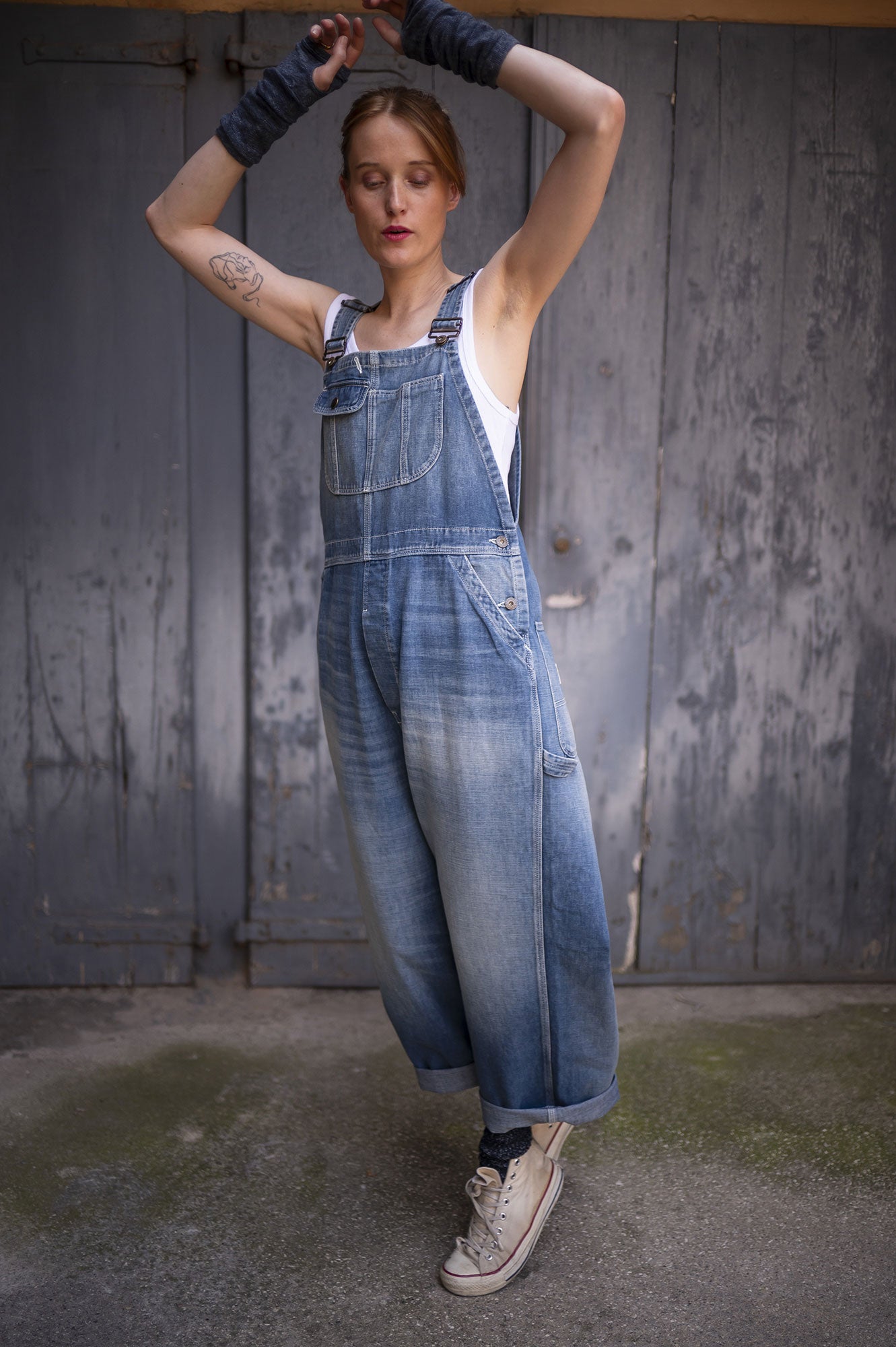Salopette oversize in denim Peppino Peppino