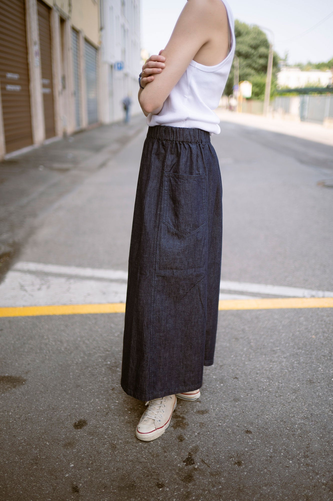 Gonna lunga in denim Peppino Peppino