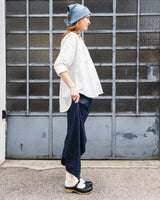 Blusa Port con dettagli a pieghe