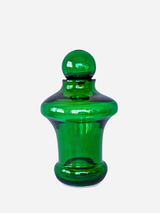 Vaso di cristallo verde