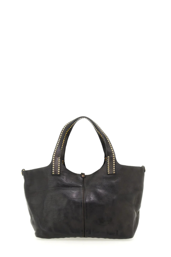 Shopper con manico con rivetti Campomaggi