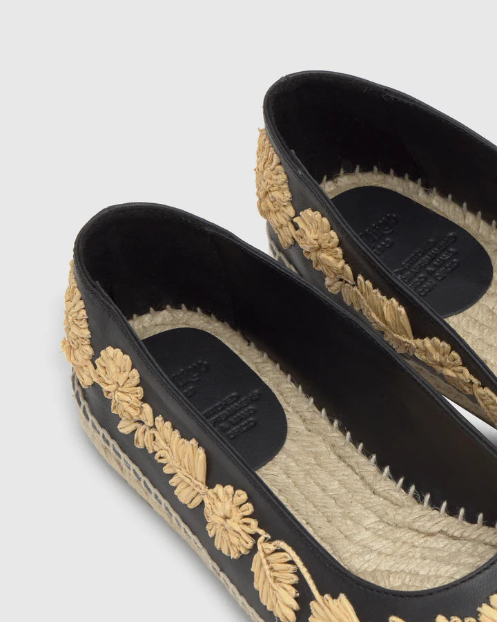 Espadrillas in pelle con ricami Castaner