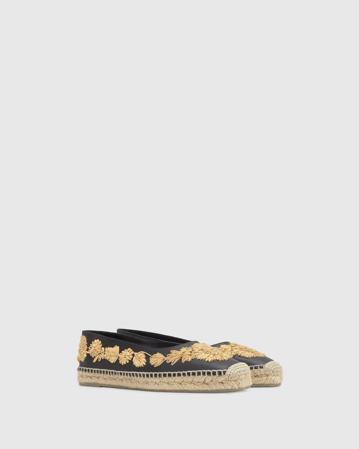 Espadrillas in pelle con ricami Castaner