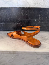 Sandalo in pelle nappa color becco d'oca Guglielmo Rotta