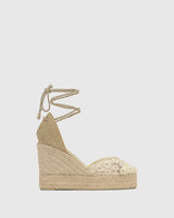 Espadrilla Clair con motivo floreale ricamato