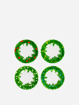 Set di 4 piatti piani assortiti prati italiani collection