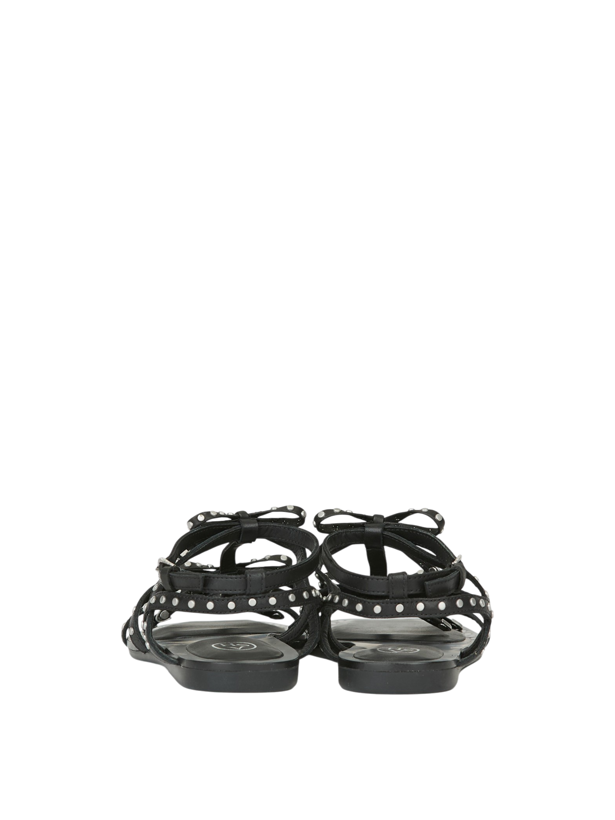 Sandalo nero Gladius con fiocchetti e borchie Ash