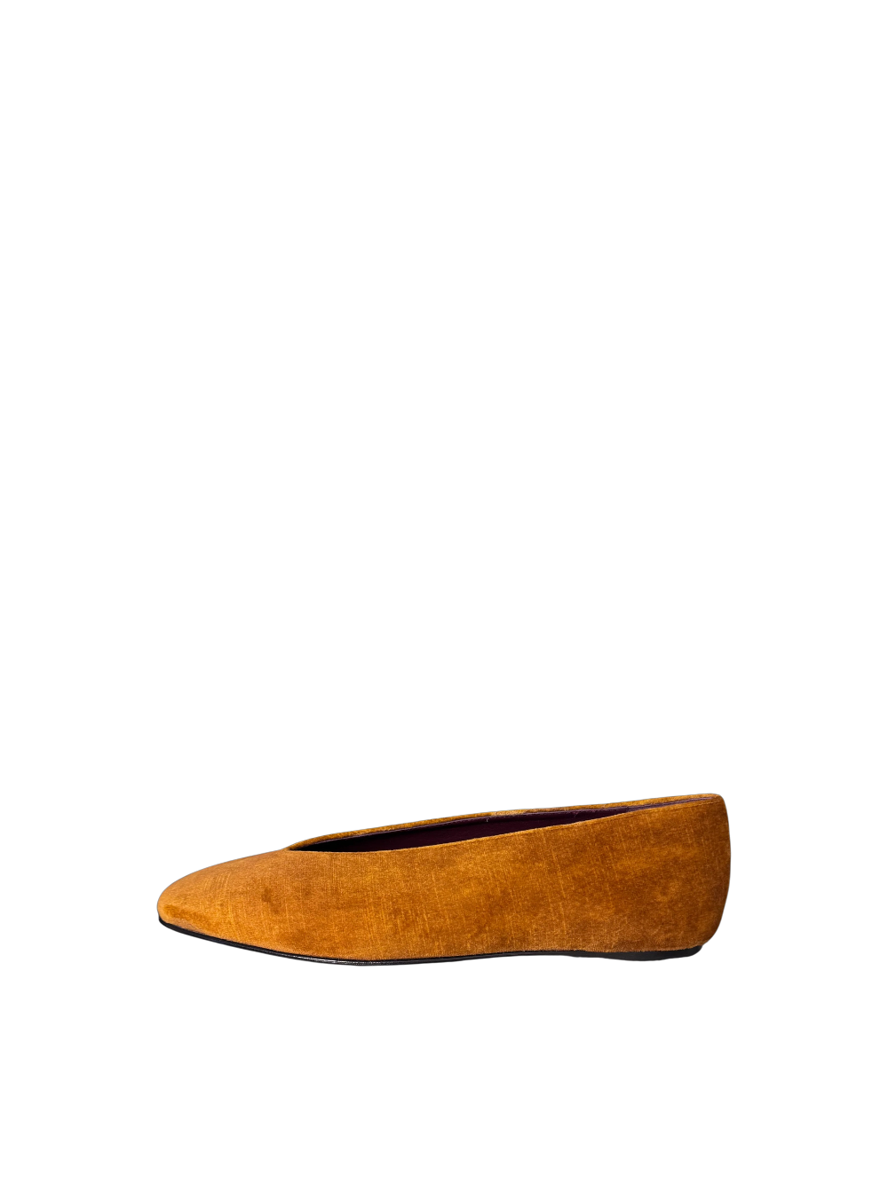 Ballerina in pelle e velluto di seta