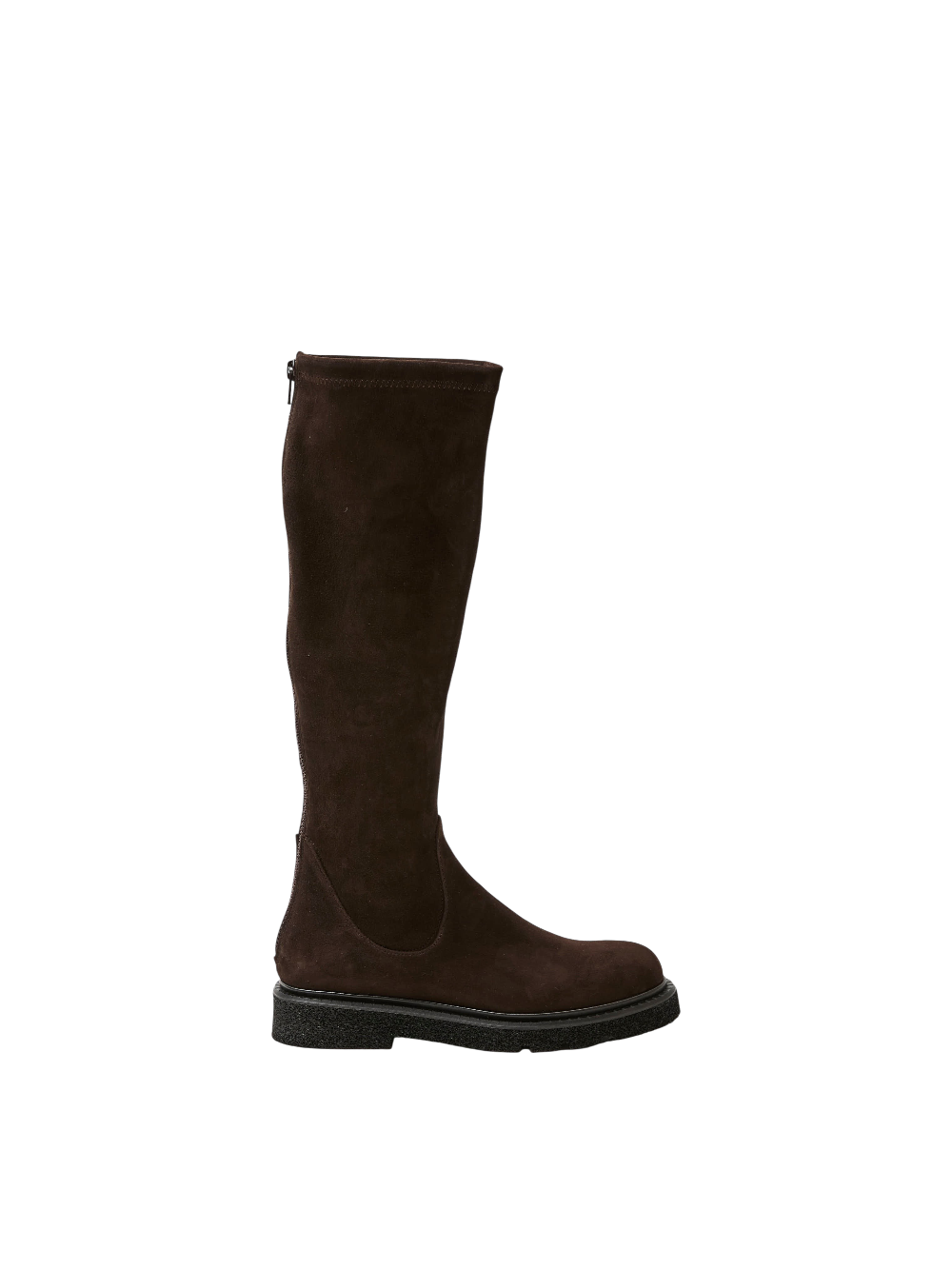Stivale alto in suede testa di moro