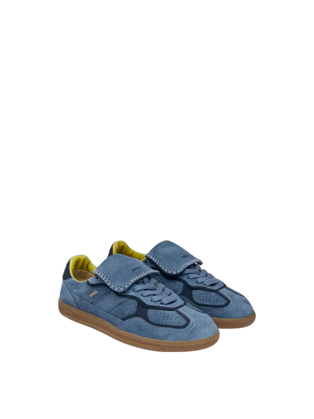 Sneakers in camoscio blu con linguetta lunga Alhoas