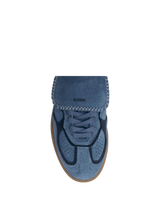 Sneakers in camoscio blu con linguetta lunga Alhoas