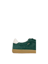 Sneakers in pelle scamosciata verde con dettagli in pelle bianca Alhoas
