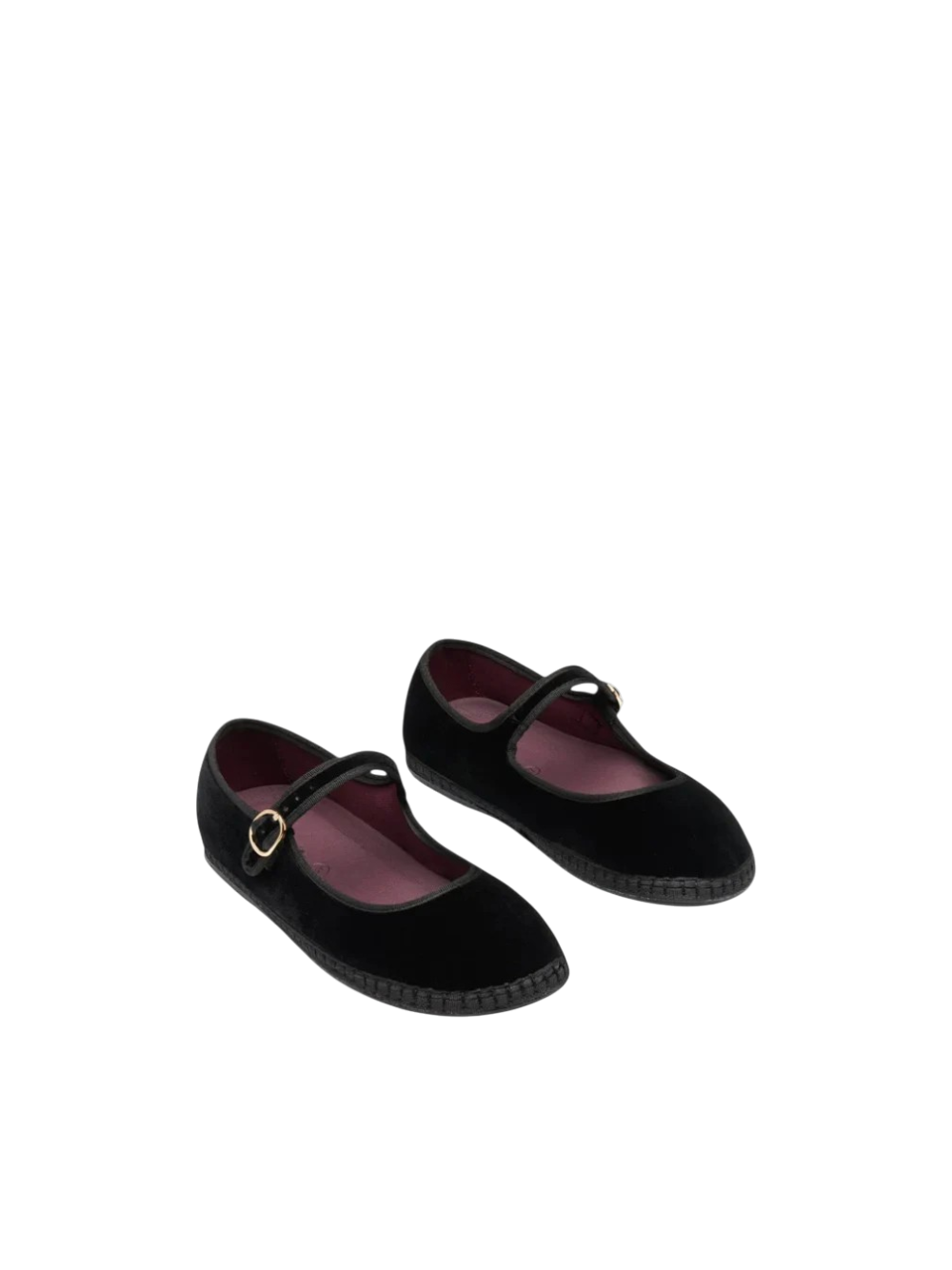 Friulana modello Mary Jane in velluto nero