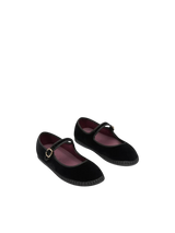 Friulana modello Mary Jane in velluto nero