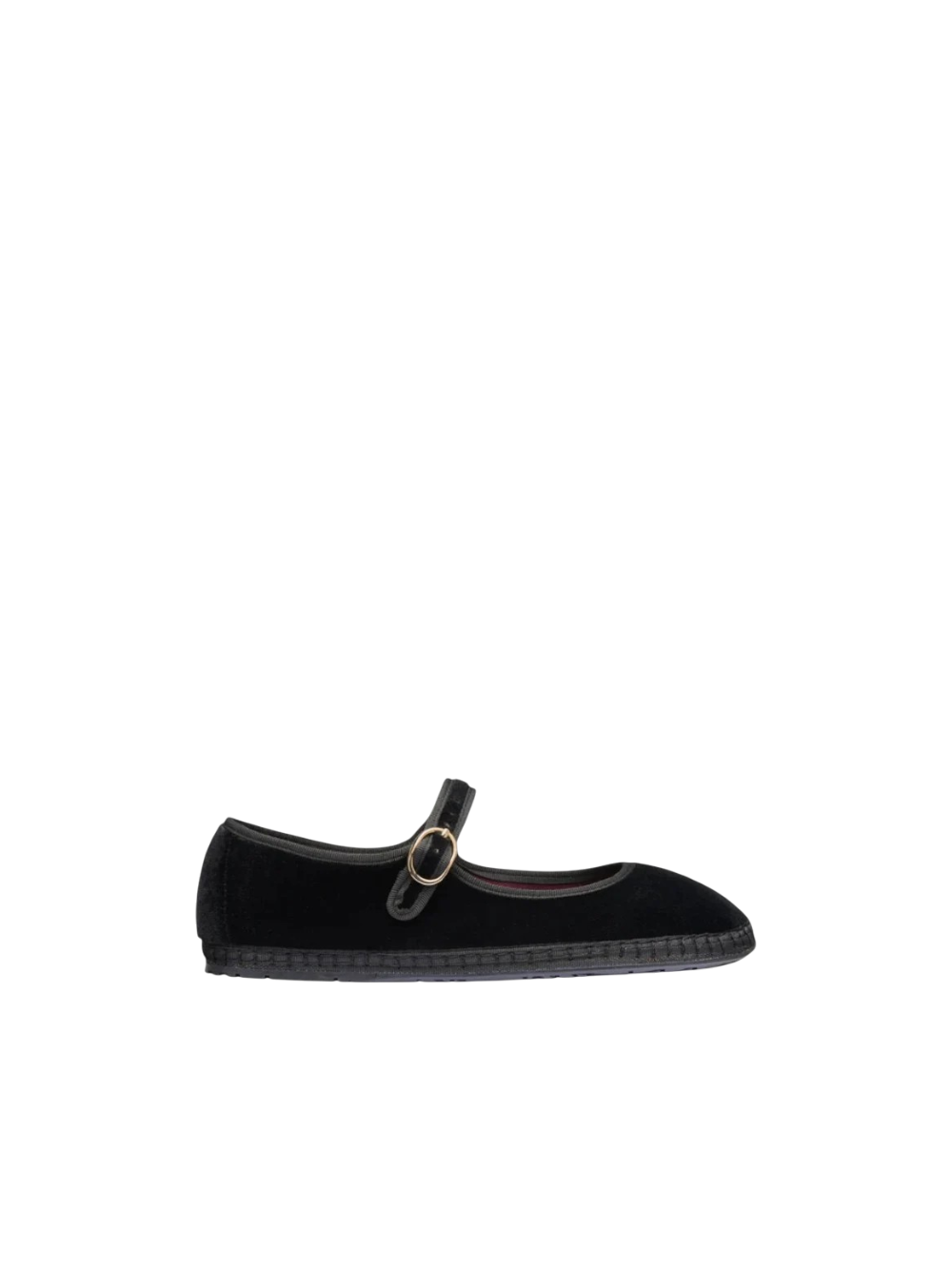 Friulana modello Mary Jane in velluto nero