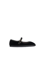Friulana modello Mary Jane in velluto nero