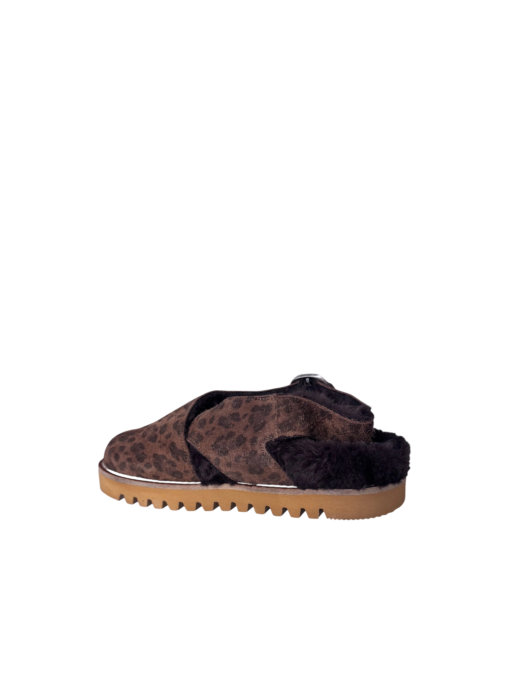 Sabot in crosta di vacchetta animalier