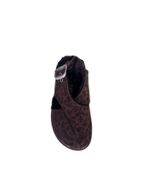 Sabot in crosta di vacchetta animalier