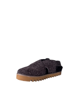 Sabot in pelle di crosta interno eco fur