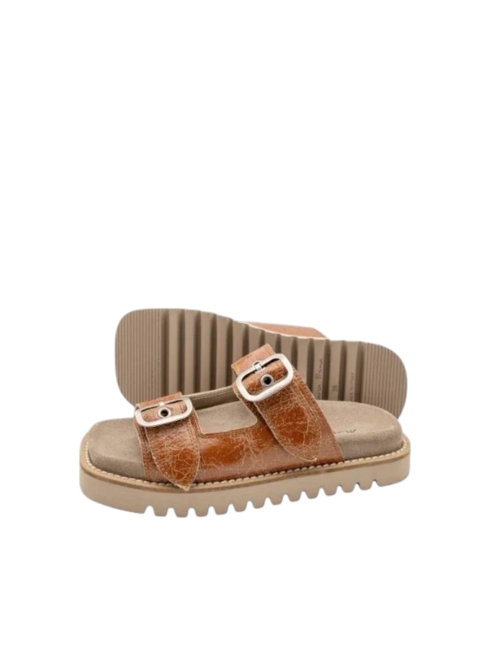 Ciabatta in pelle cracklux