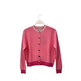 Cardigan in cashmere con bordi a contrasto