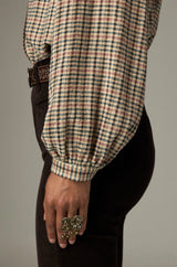 Camicia in cotone a quadretti