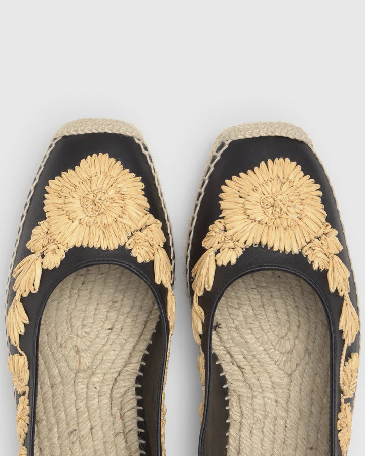 Espadrillas in pelle con ricami Castaner