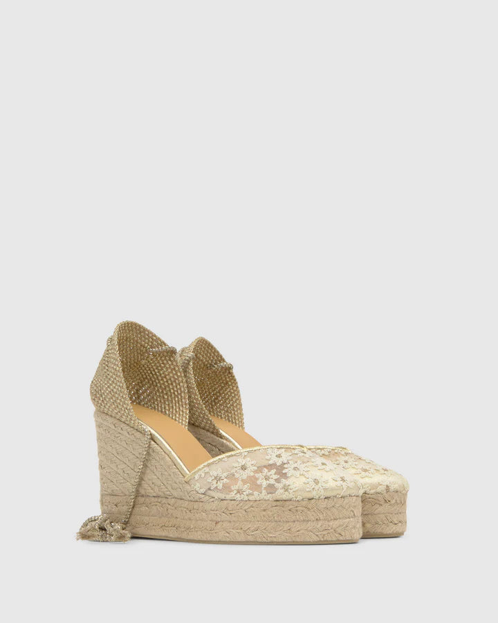 Espadrilla Clair con motivo floreale ricamato