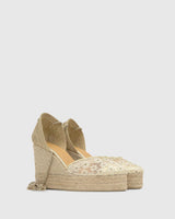 Espadrilla Clair con motivo floreale ricamato