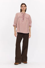 Blusa in velluto a coste