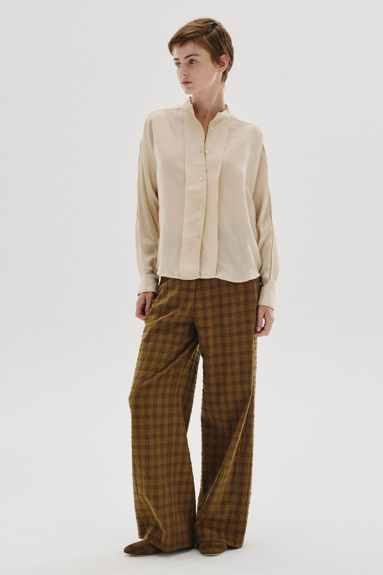 Camicia in shantung di seta