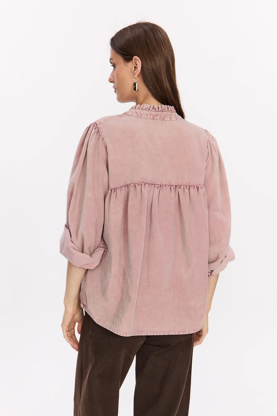 Blusa in velluto a coste