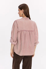 Blusa in velluto a coste