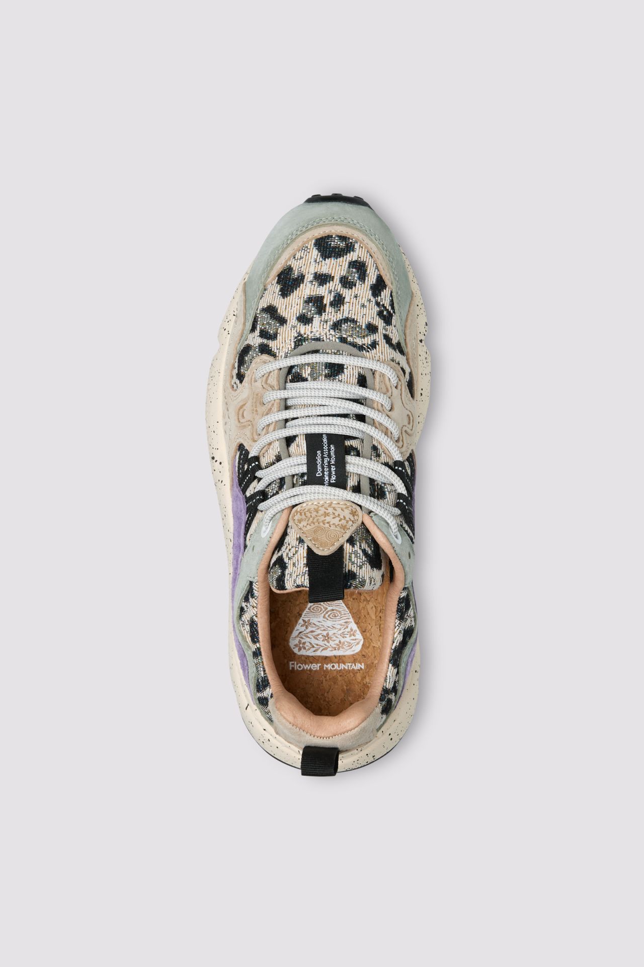 Sneakers in suede e tessuto - Tortora-Nero